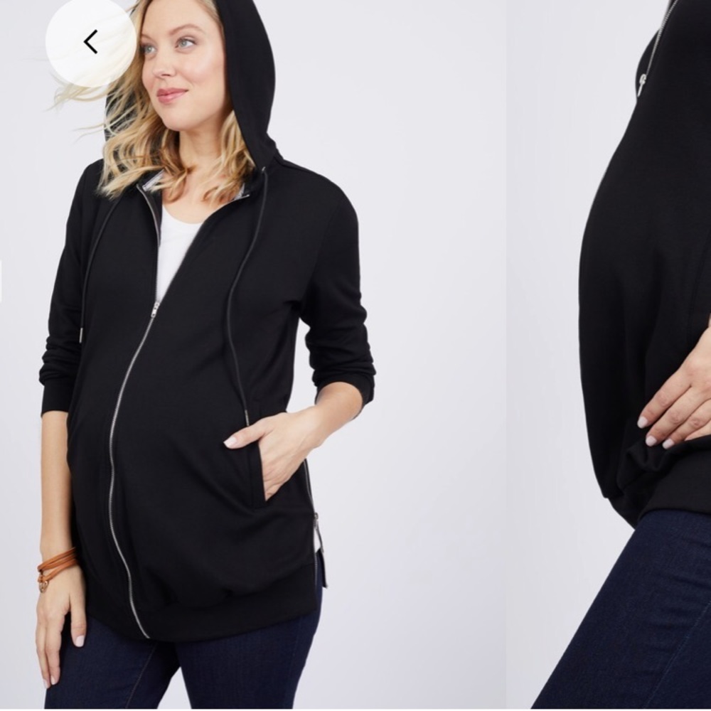 Maternity zip up hoodie
